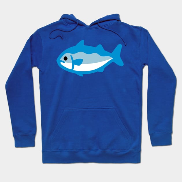 Blue Tuna Fish Emoticon Hoodie by AnotherOne